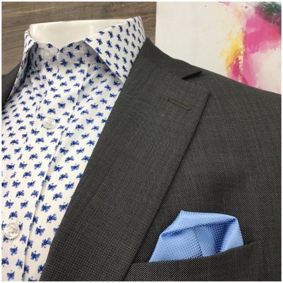 Hart Schaffner Mens Blazer‎ Sport Coat Casual 2 Button Jacket Size 46L Wool Suit - Picture 4 of 13